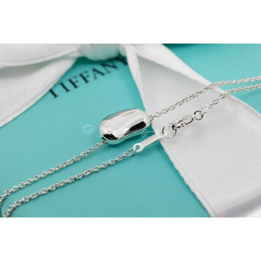 Tiffany & Co. Bean Necklace Elsa Peretti Vintage Medium Bean Design 11mm Pendant - Picture 4 of 9